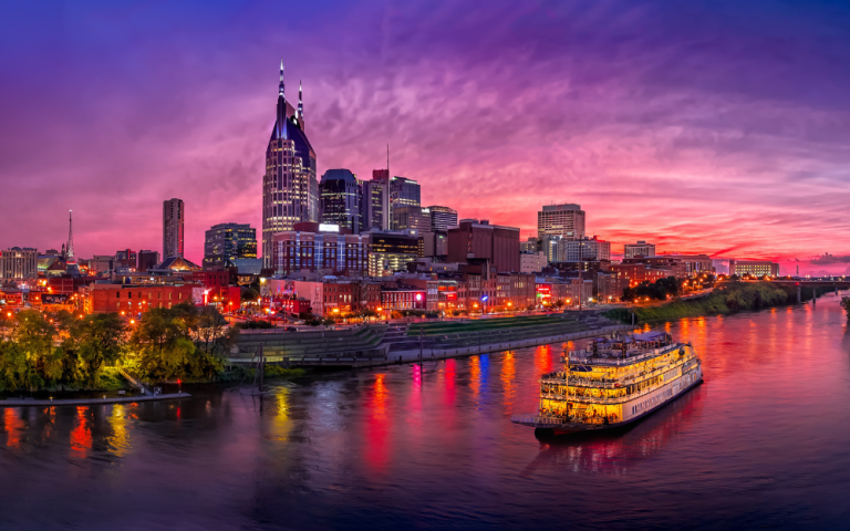 Nashville, TN Bridge and skyline
